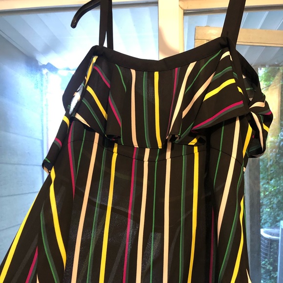 Vince Camuto Paradise Stripe Ruffle Front Tank - Picture 3 of 5